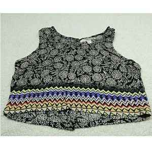 FOREVER 21 floral multi-color crop top size M